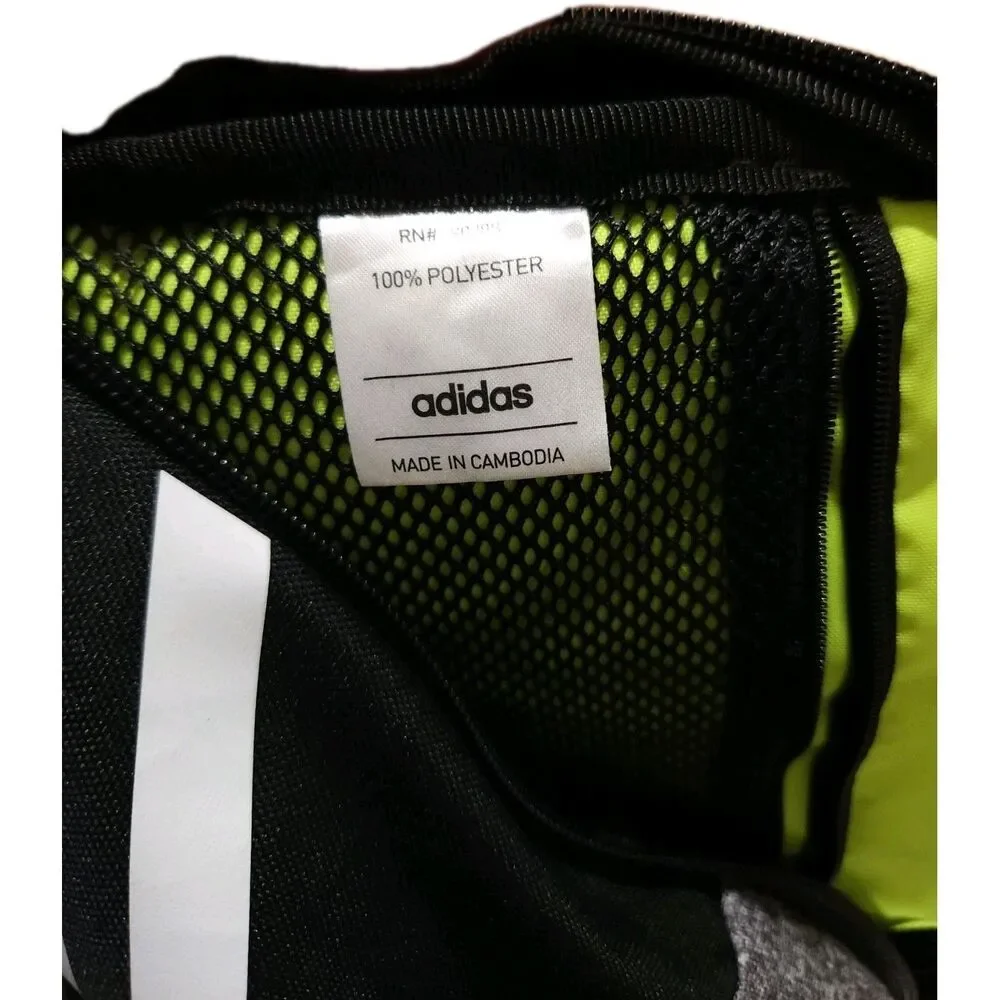 adidas Stadium 3 Soccer Backpack Onix Grey Black Cleat Ball Pocket Team Bag 36L